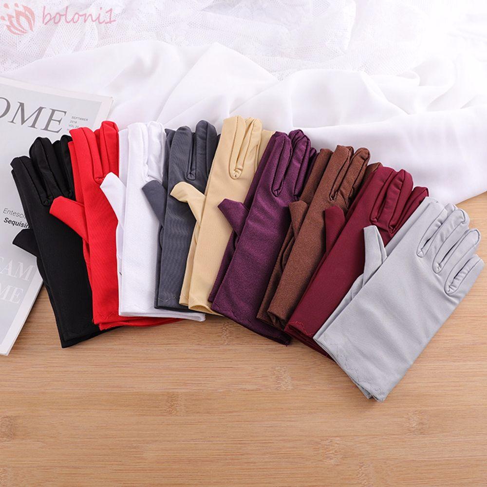 [COD] Găng Tay Lái Xe Thể Thao Ngoài Trời Bằng Spandex Co Giãn Thoáng Khí Chống Mài Mòn Màu Sắc Tinh Khi