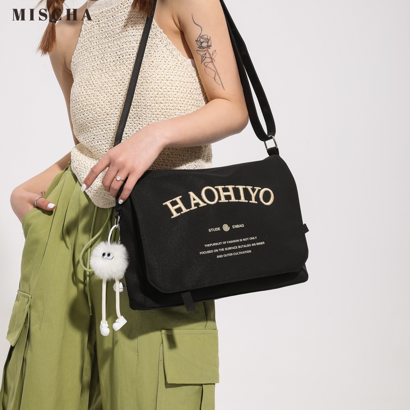 Túi Xách Canvas In Chữ Thời Trang Nữ Tính