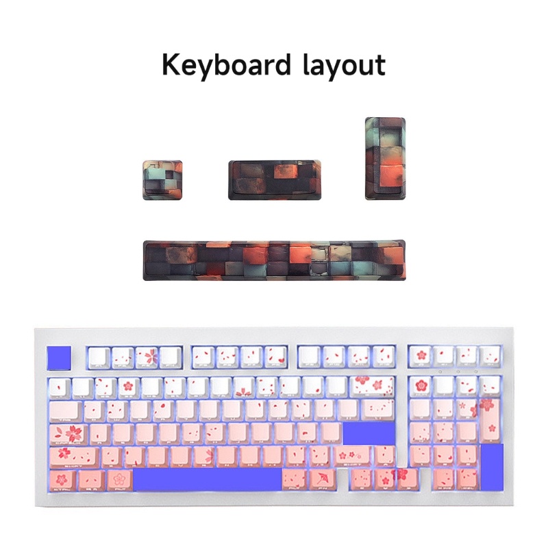 Bộ Bàn Phím 4 Nút Họa Tiết Bức Tranh Phong Cách Trung Quốc Cho pbt oem keycap