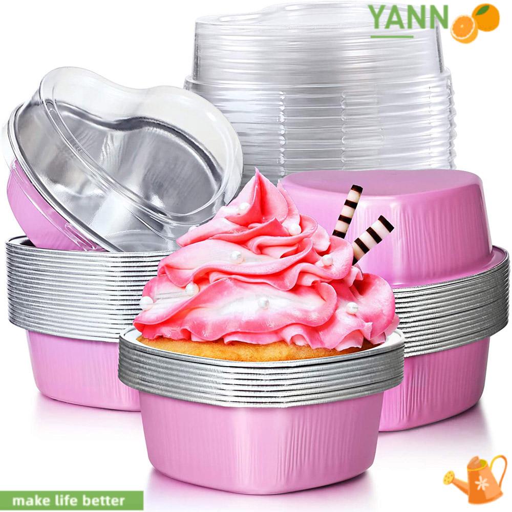 Khuôn Làm Bánh Cupcake Bằng Lá Nhôm Hình Trái Tim 1