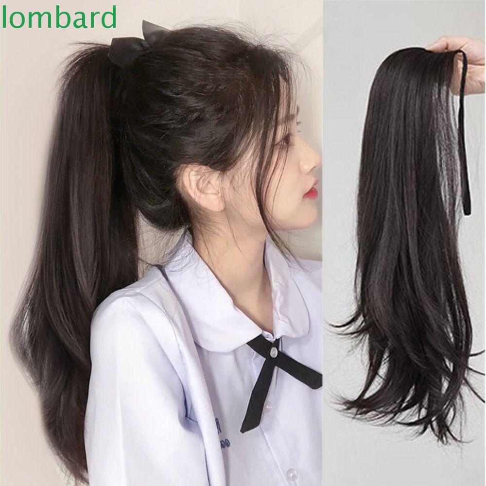 Tóc Giả Thẳng Dài Bằng Sợi Tổng Hợp Cách Nhiệt Kèm Kẹp Tóc Đuôi Ngựa Màu Nâu Dành Cho Bạn Nữ