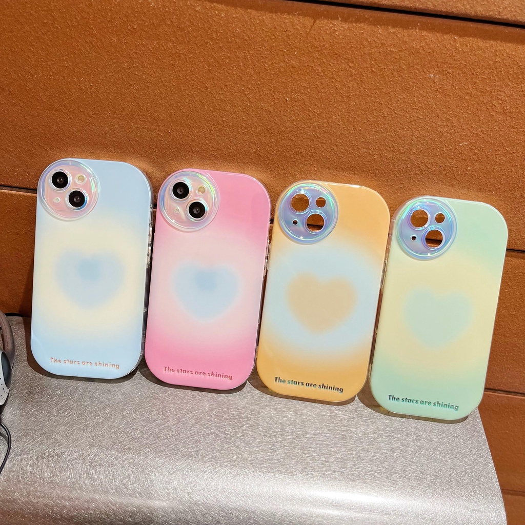 Ốp Điện Thoại Tpu Dẻo Trong Suốt Màu Sắc Ngọt Ngào Đơn Giản Chống Rơi Cho iPhone 14 13 12 11Pro Max