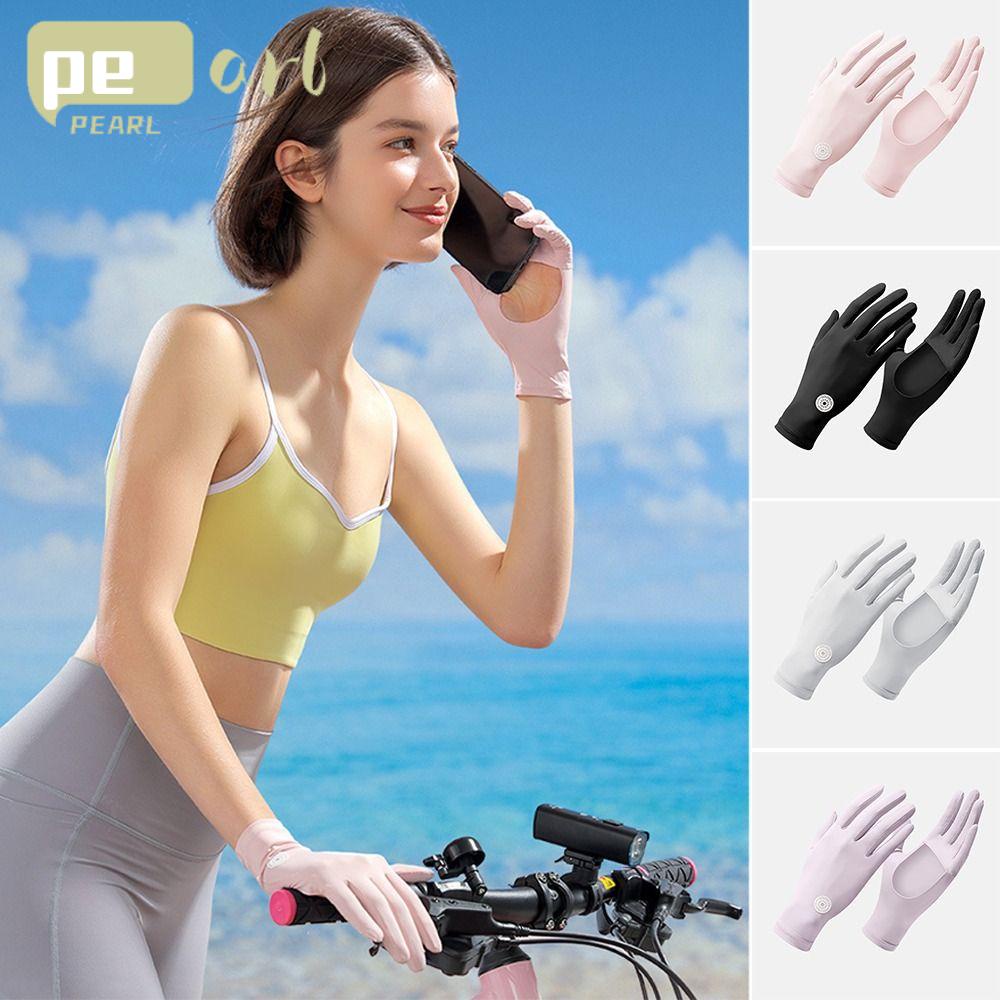 .1 Đôi Găng Tay Chống Nắng Bằng Lụa Lạnh Mềm Mại Cho Nữ