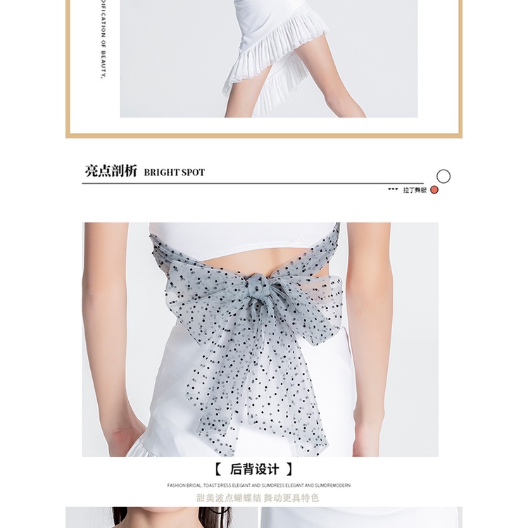 Đầm Khiêu Vũ Latin Màu Trắng Thiết Kế Đơn Giản Thời Trang Mùa Hè Xinh Xắn Cho Bé Gái