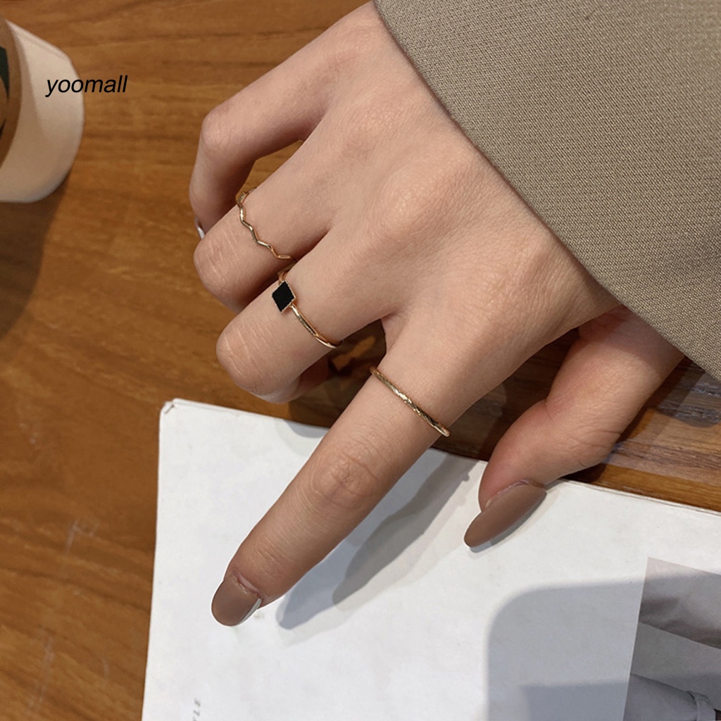 Bộ 5 / 3 Nhẫn Đeo Ngón Tay Chống Mòn Thời Trang Dành Cho Nữ