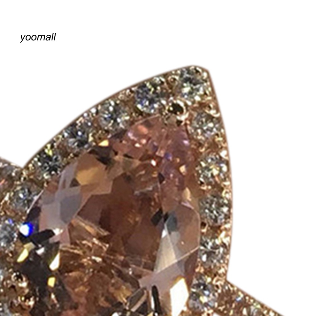 Nhẫn Đính Đá Hình Giọt Nước Thời Trang Cho Nữ