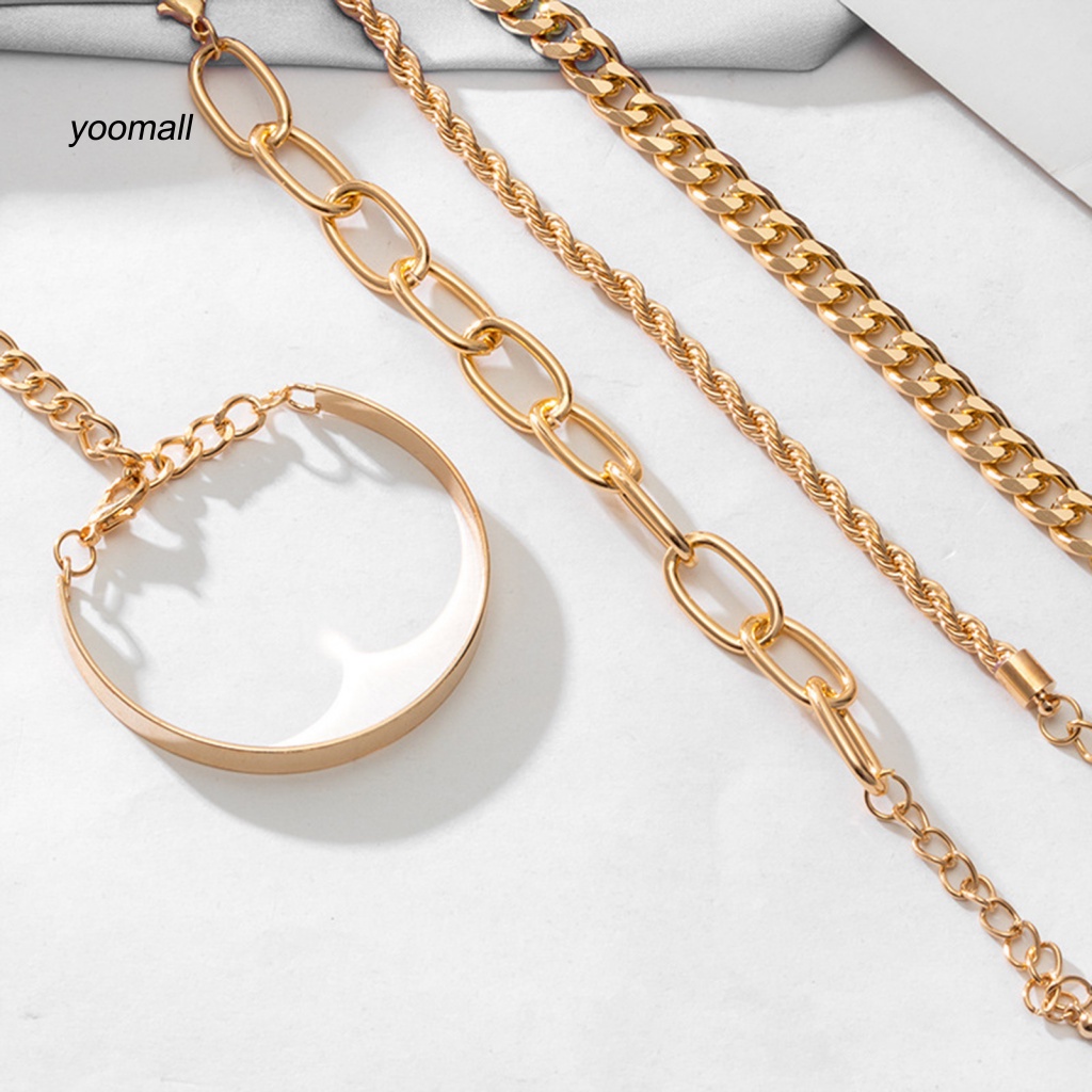 Set 4 Vòng Tay Mạ Điện Nhiều Kiểu Dáng Phong Cách Vintage Cho Nữ