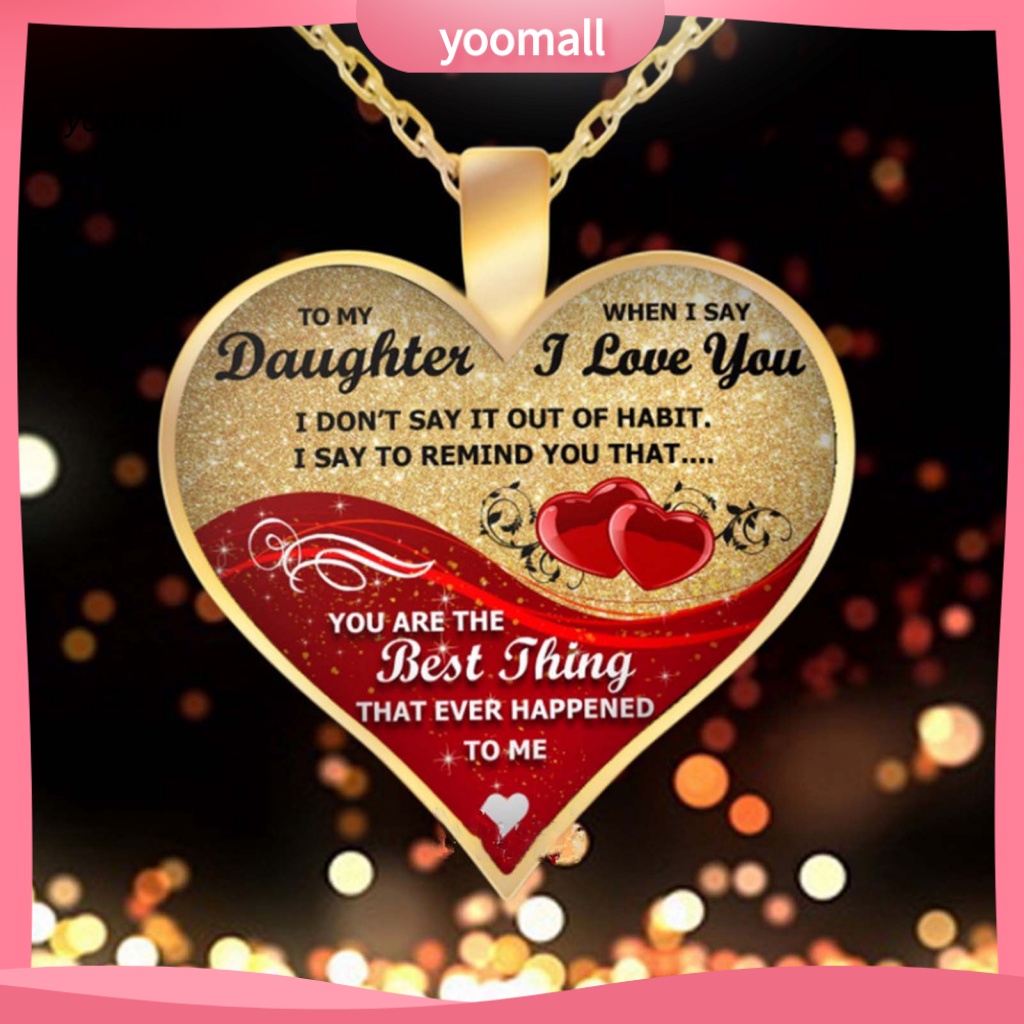 Vòng cổ Mặt Hình Bướm In Chữ I Love You Thời Trang Cho Nữ