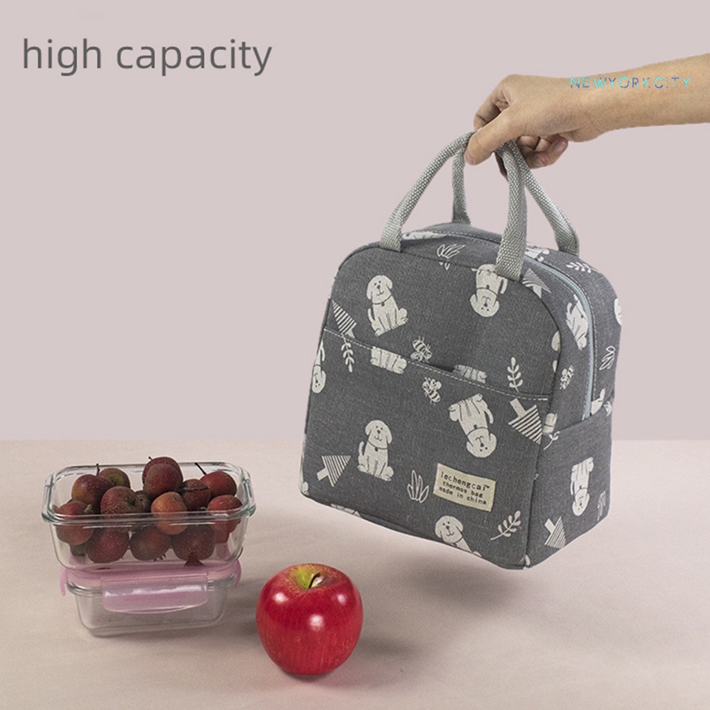 Túi Cách Nhiệt Đựng Đồ Ăn Có Khóa Kéo Và Tay Cầm Tiện Dụng