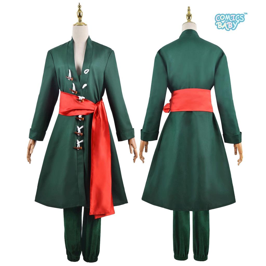 One Piece Zoro cosplay Costume Two Years Later Straw Hat Anime Halloween Role-Playing