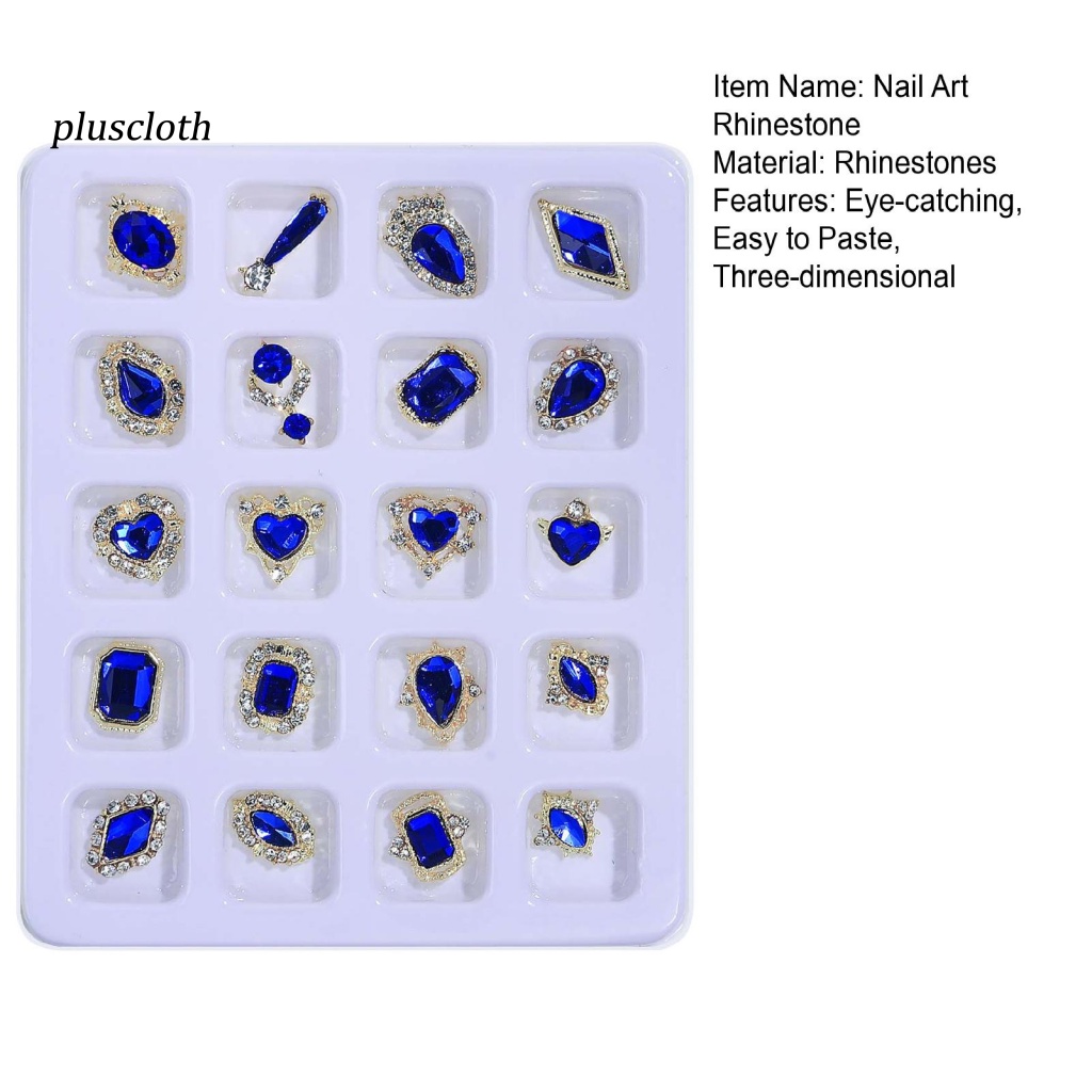 Hộp 20 Hạt Kim Cương Giả Lấp Lánh Trang Trí Móng Tay