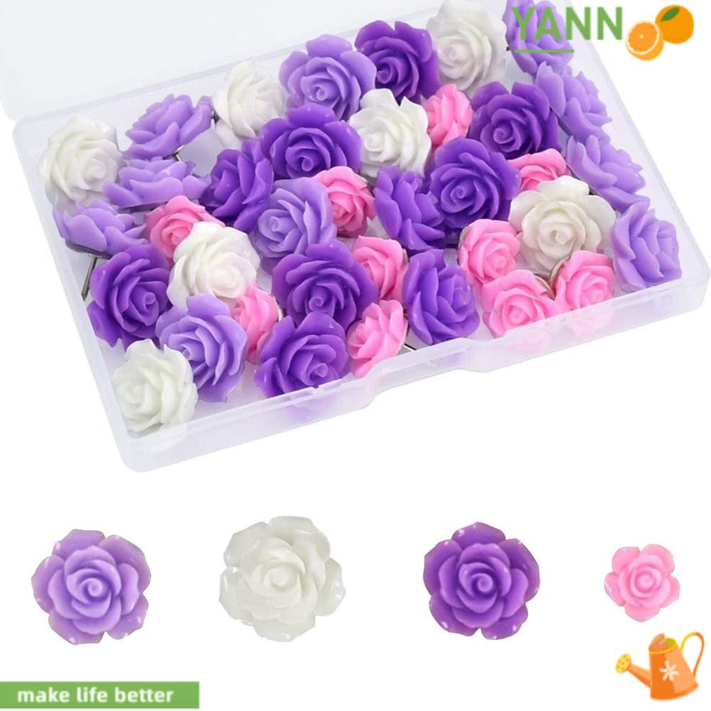 Bộ 40 Ghim Ghim Nhựa Resin Gắn Tường / Làm Móng / Bảng Ảnh Trang Trí Nhà Cửa 1 Cái