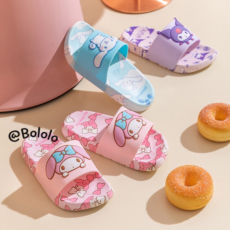Bololo Sanrio Xăng đan Đế Mềm Chống Trượt In Hoạt Hình Đáng Yêu Thời Trang Mùa Hè Dành Cho Bé Gái