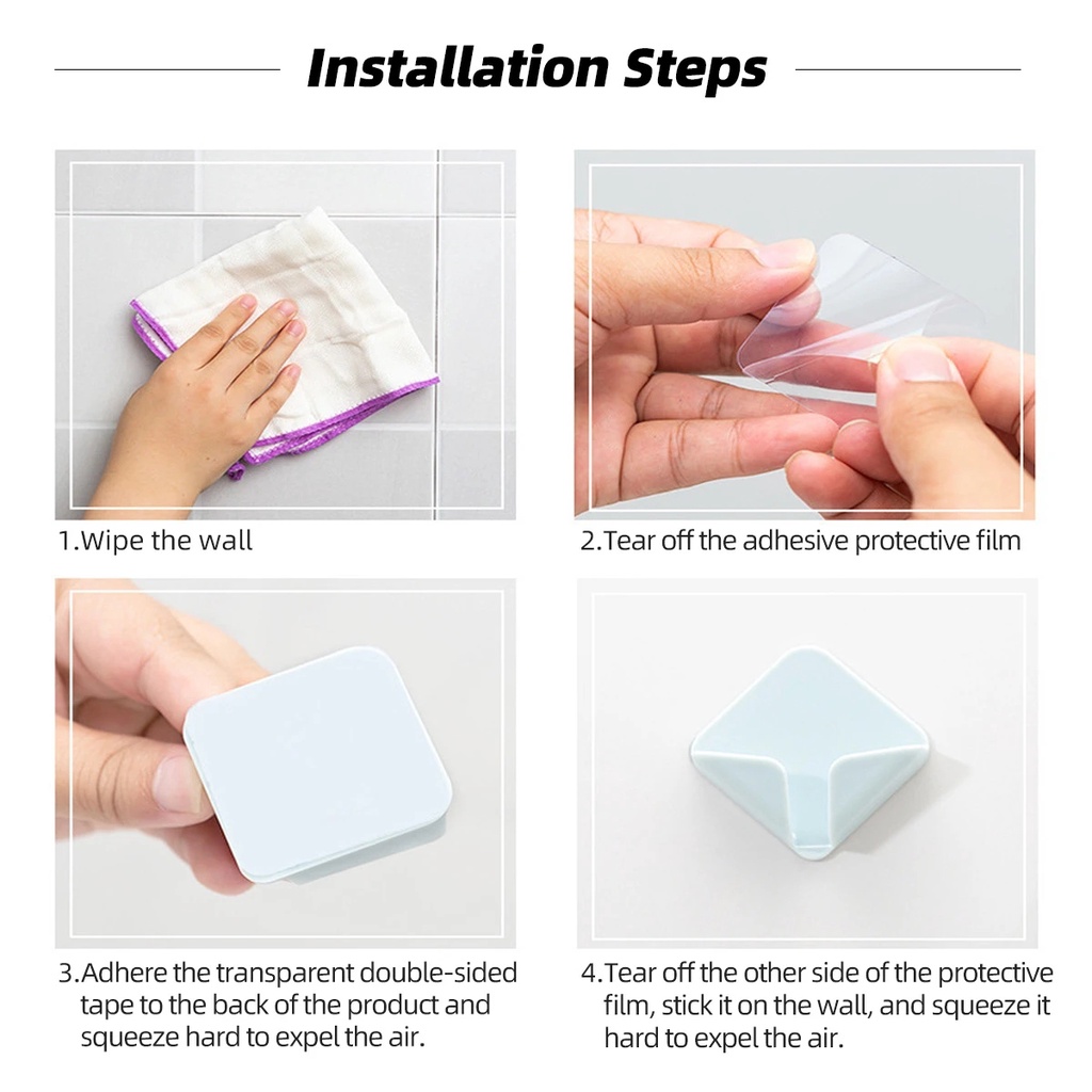 Giá Đỡ Phích Cắm Điện Gắn Tường Màu Trơn Không Cần Đục Lỗ Sắp Xếp Gọn Gàng Cho Nhà Ở