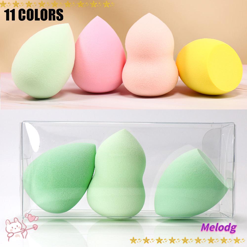 MELODG Set 3 Mút Trang Điểm Có Thể Sử Dụng Dạng Khô Và Ướt Đa Năng Tiện Lợi