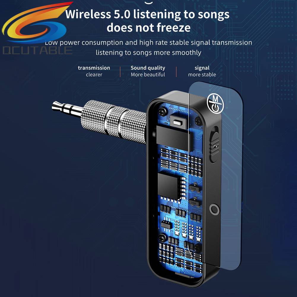 Thiết Bị Truyền Nhận Tín Hiệu Bluetooth 5.0 Jack 3.5mm Cho Xe Ô Tô