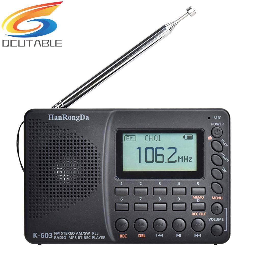Radio AM FM SW Kỹ Thuật Số Cổng Sạc USB Hỗ Trợ Thẻ TF