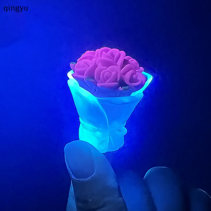 1 Bó Hoa Hồng Mini Phát Sáng Nhiều Màu Sắc Dùng Trang Trí Tiểu Cảnh