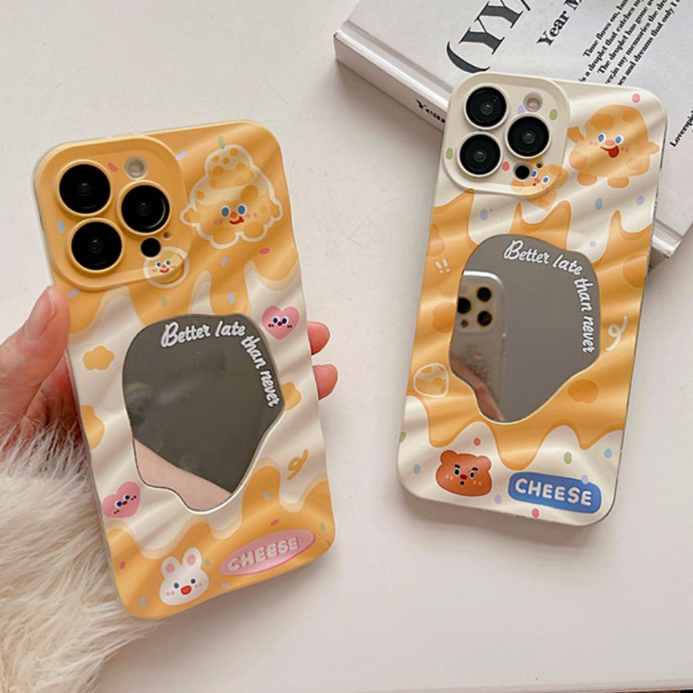 Ốp Điện Thoại TPU Mềm Chống Sốc Tráng Gương In Hình Gấu / Thỏ Dễ Thương Cho IPhone 11 12 13 14 Pro Max