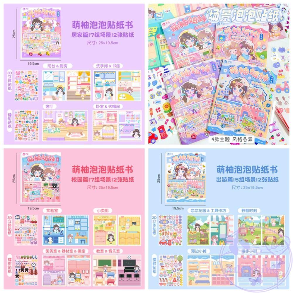 AVALENTINE Sticker Dán Trang Trí Sổ Tay Bằng PVC Hình Búp Bê Mặc Đồ Cướp Biển Vui Nhộn DIY