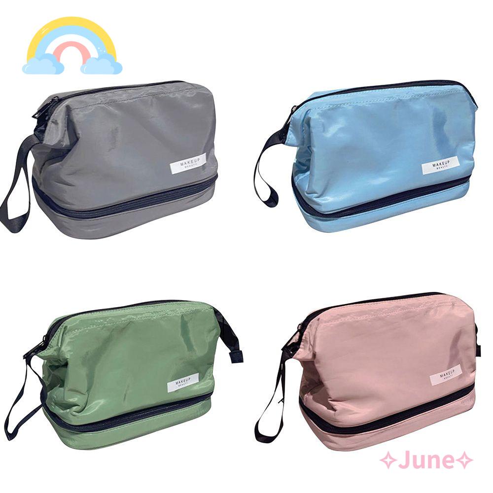 JUNE Túi Đựng Mỹ Phẩm Hai Lớp Đa Năng Tiện Dụng