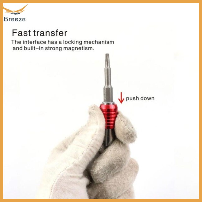 Bộ 3 Đầu Tua Vít Lục Giác 1 / 4 "Bằng Thép Không Gỉ Có Nam Châm