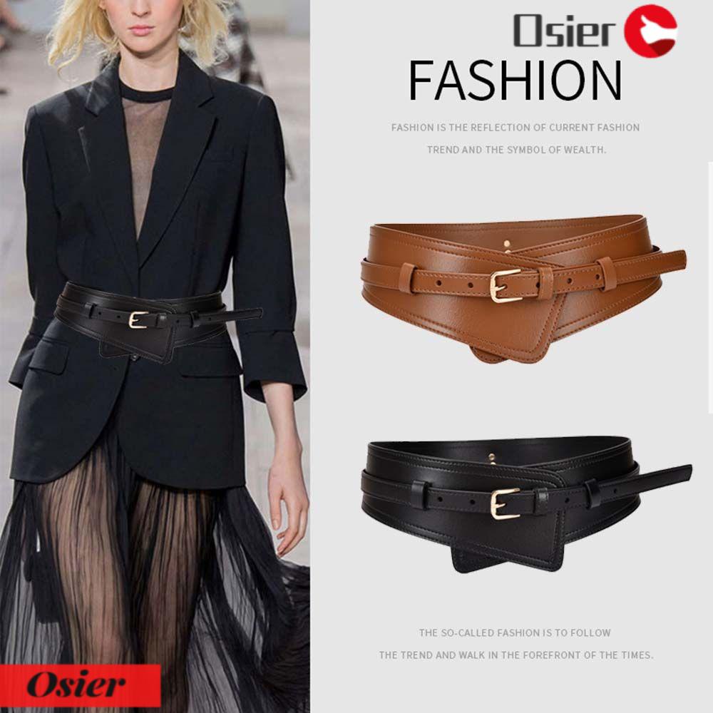 OSIER1 Thắt Lưng Da PU Thiết Kế Đơn Giản Thời Trang Cho Nữ