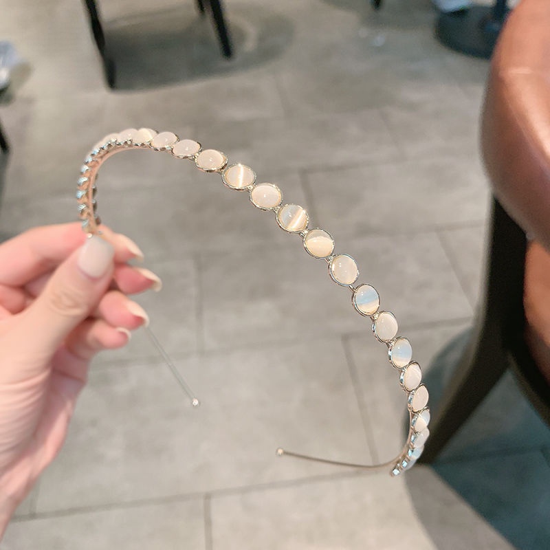 Băng Đô Cài Tóc Đính Đá Opal Thời Trang Cho Nữ