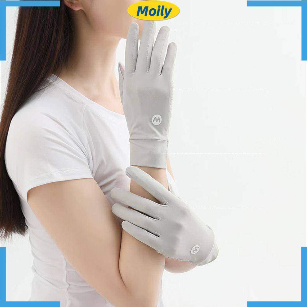 MOILYVN Găng Tay Lụa Mỏng Chống Tia UV Thời Trang Mùa Hè