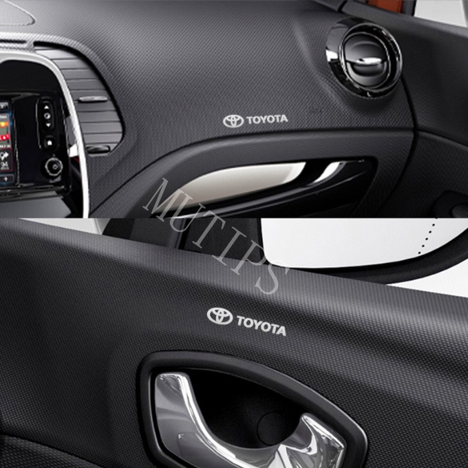 Logo 3D Bằng Kim Loại Dán Trang Trí Cửa Sổ Xe Hơi Toyota bZ4X RAV4 Vios Yaris Corolla Fortuner CHR Camry
