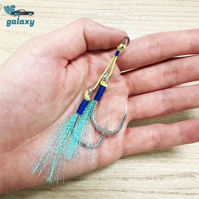 Galaxy Set 2 Lưỡi Câu Đính Lông Vũ Nhiều Màu Sắc