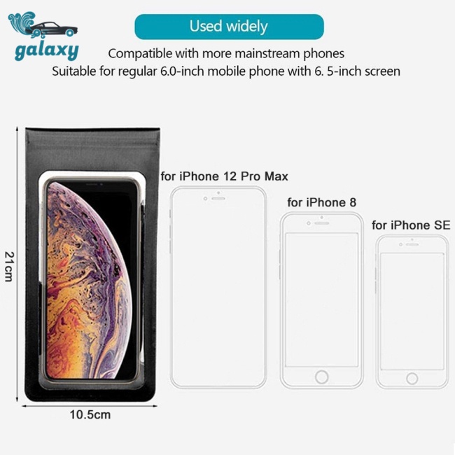 Galaxy Túi Đựng Điện Thoại Chống Thấm Nước Gắn Tay Lái Xe Đạp Tiện Dụng