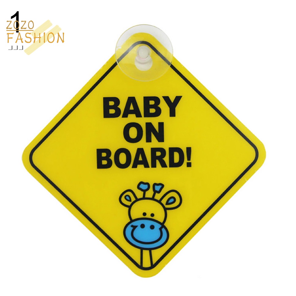 Miếng Dán Cảnh Báo Có Giác Hút Chống Nước Cho Xe Hơi