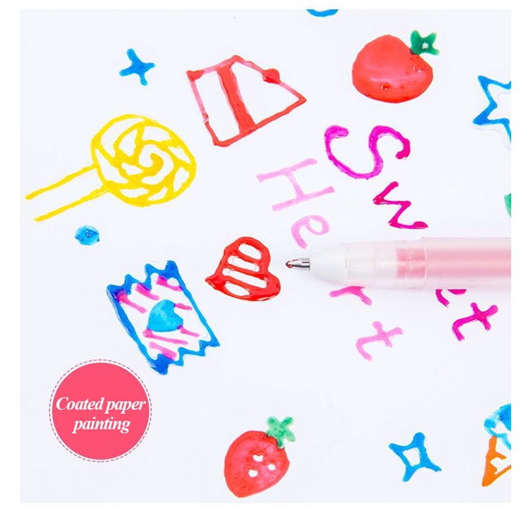 Set 3 Bút Mực Gel Màu Vàng / Bạc / Trắng Ánh Vàng / Bạc Dùng Đánh Dấu Phác Thảo Sakura XPGB