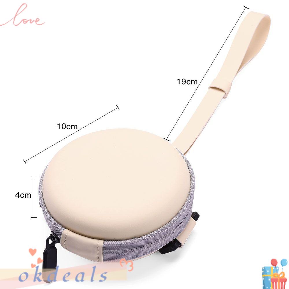 Hộp Đựng Mắt Kính Hình Tròn Có Khóa Kéo Gấp Lại Được Phong Cách Retro Thời Trang