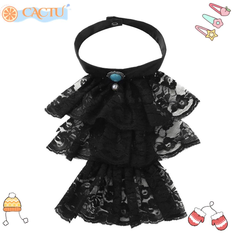 Cổ Áo Ren Nhún Bèo Bằng Vải Tuyn Dùng Hóa Trang Cho Nữ