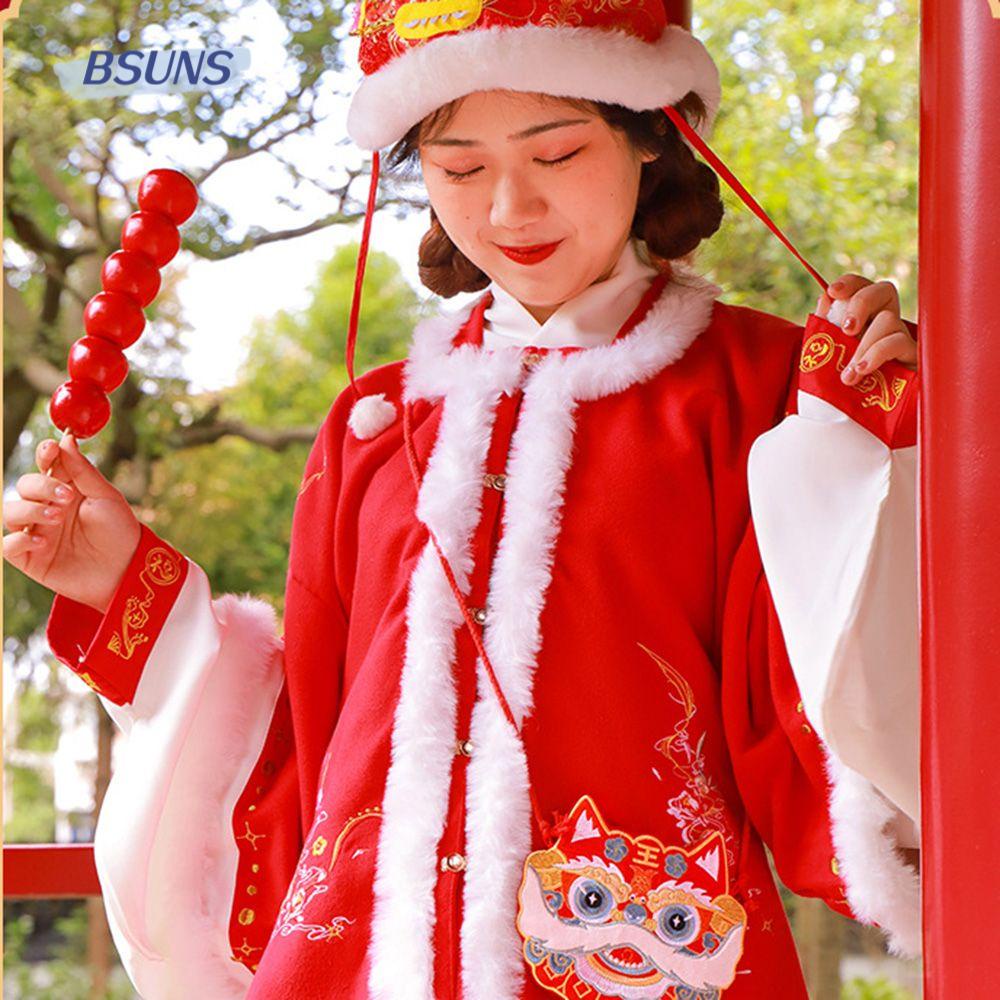BSUNS Mũ Thêu Tay May Mắn Phong Cách Trung Hoa Mừng Năm Mới 2022 Cho Bé Sơ Sinh