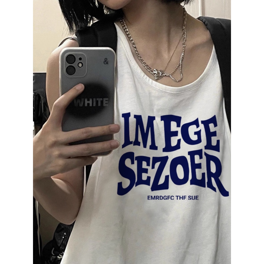 NRVP Áo Thun Nữ Không Tay 100% Cotton Thời Trang Hàn Quốc