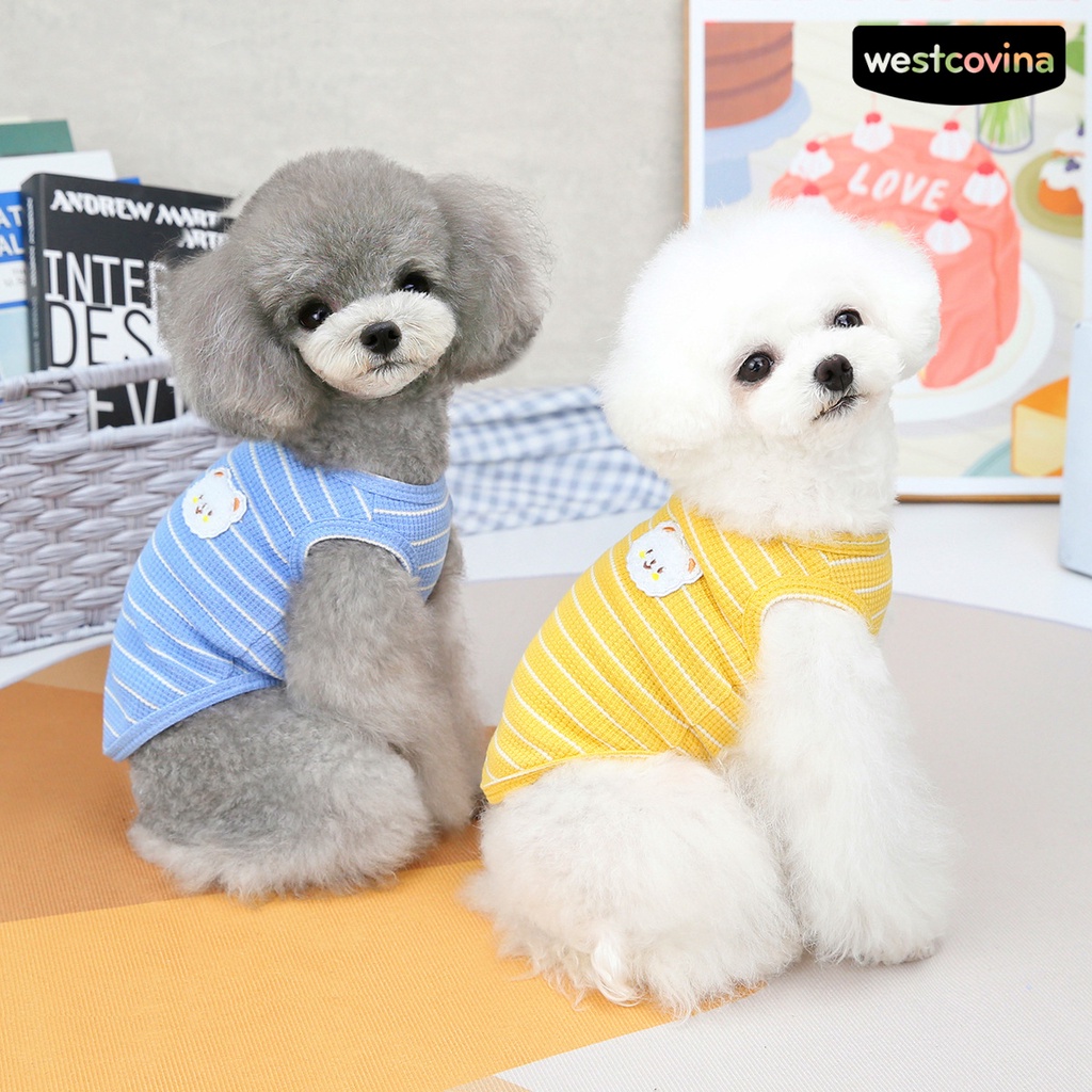 [COD]♞Áo Thun Cotton Thoáng Khí In Hình Gấu Dễ Thương Cho Thú Cưng