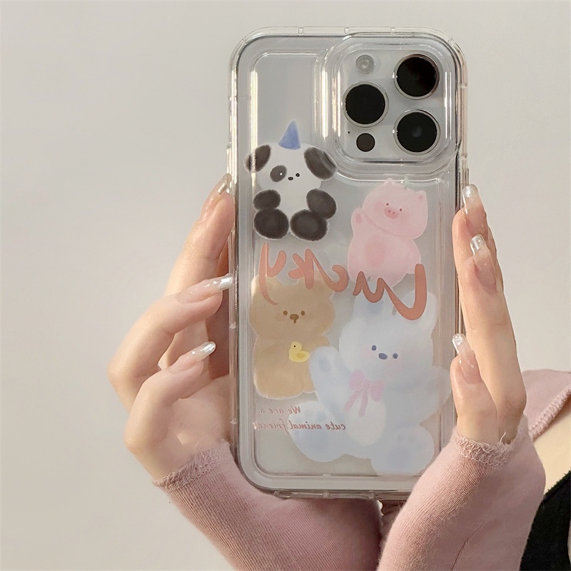 Ốp Điện Thoại Túi Khí Chống Sốc Hình Động Vật Cho iphone15 / 14promax / 13 / 12 / 11 XR / XS / X / XSMAX / 6PLUS / 6SPLUS / 7 / 8PLUS