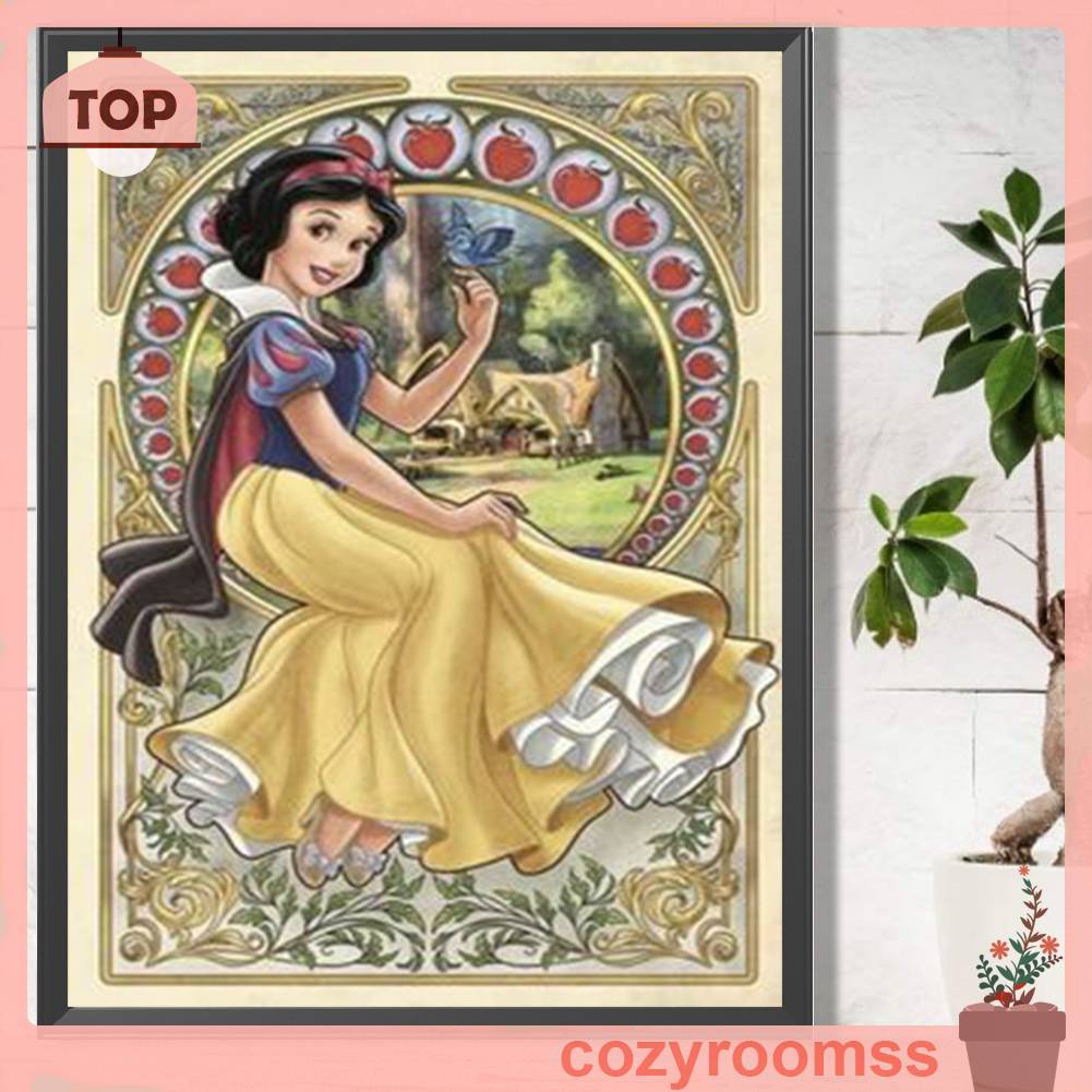 Tranh Đính Đá Kim Cương Toàn Bộ 5D DIY Hình Vẽ Bạch Tuyết