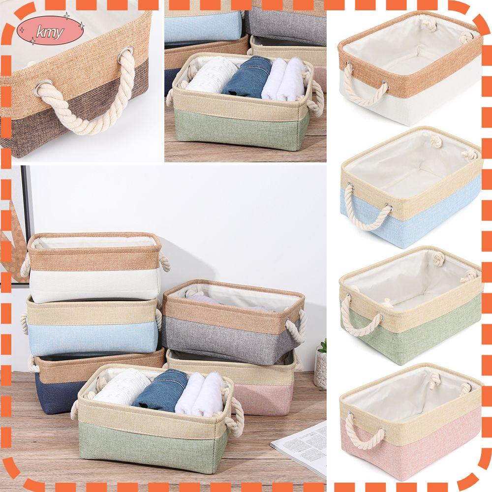 KRNY Giỏ Đựng Đồ Bằng Vải Lanh Có Thể Gấp Gọn Tiện Dụng