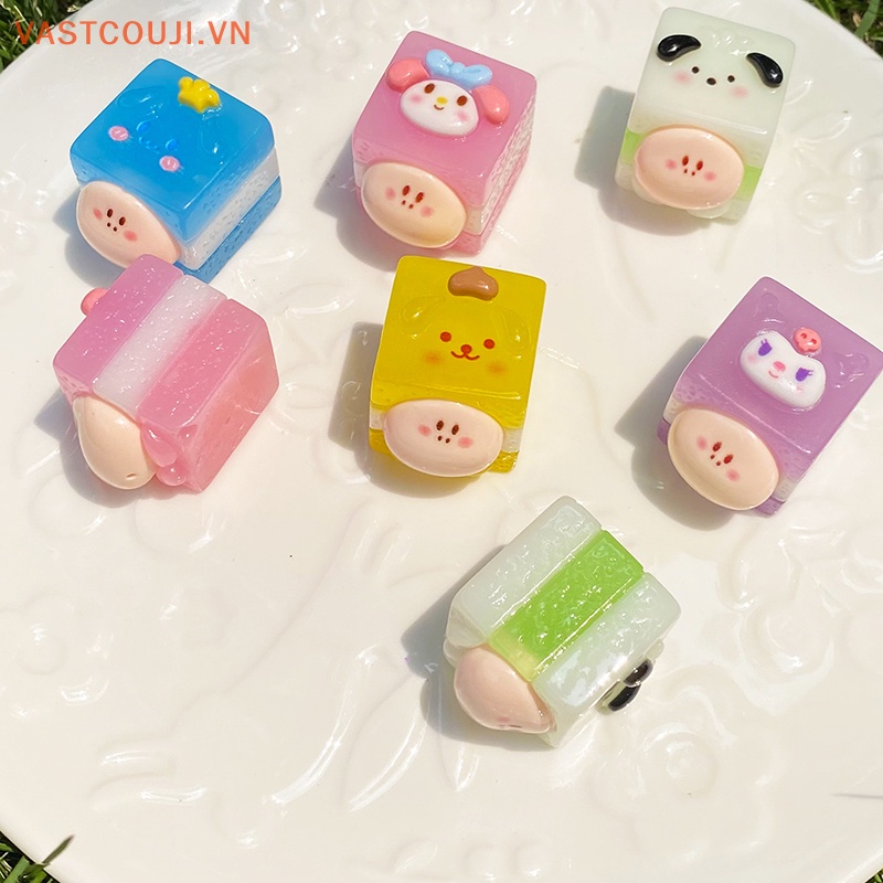 Set 2 Mô Hình Đá Viên Mini Bằng Nhựa Phát Quang Dùng Trang Trí Tiểu Cảnh