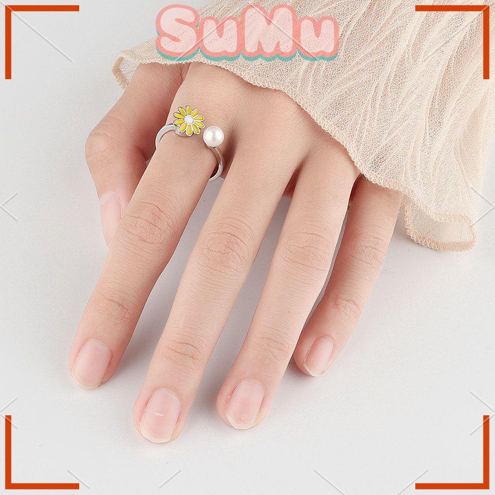 SUMU Nhẫn Hoa Cúc Dạng Xoay Có Thể Điều Chỉnh Kích Cỡ