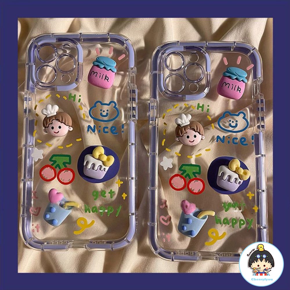 Ốp Điện Thoại TPU Mềm Chống Trượt Chống Rơi Họa Tiết Hoạt Hình Graffiti Cho IPhone 14 11 13 12 Pro Max 8 7 Plus X