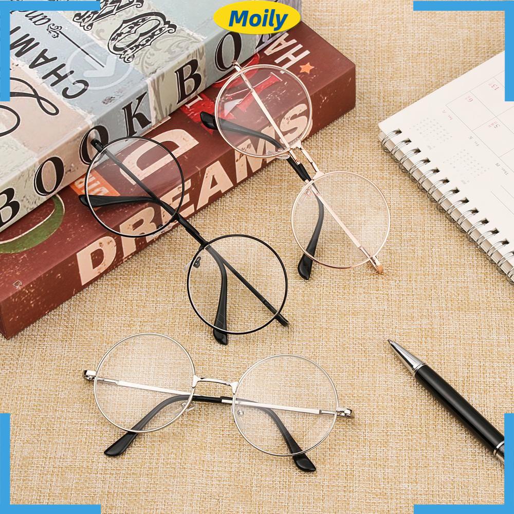 MOILYVN Kính Đọc Sách Gọng Kim Loại Tròn 1.00 ~ - 4.0 Thời Trang