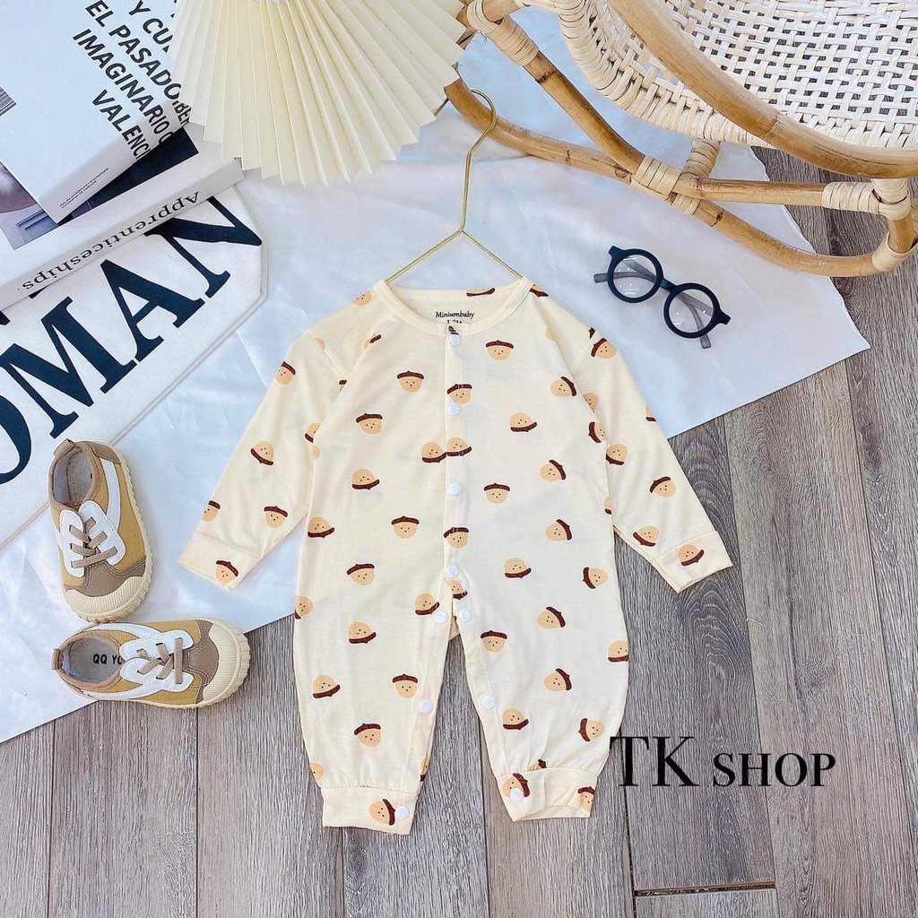 Sleepsuit chất petit siêu mát cùng hoạ tiết hàn quốc cho bé trai/bé gái