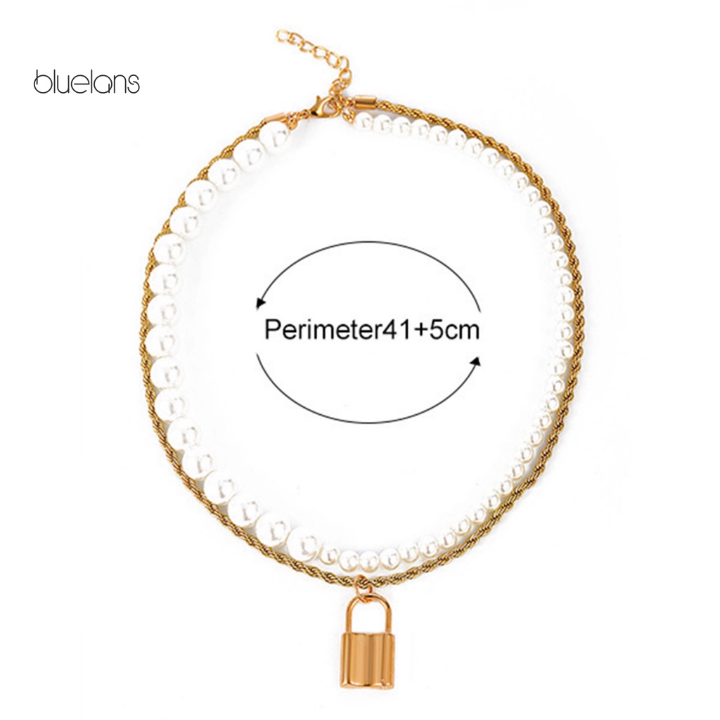 Vòng cổ Hai Lớp Đính Ngọc Trai Nhân Tạo Thời Trang Dành Cho Nữ