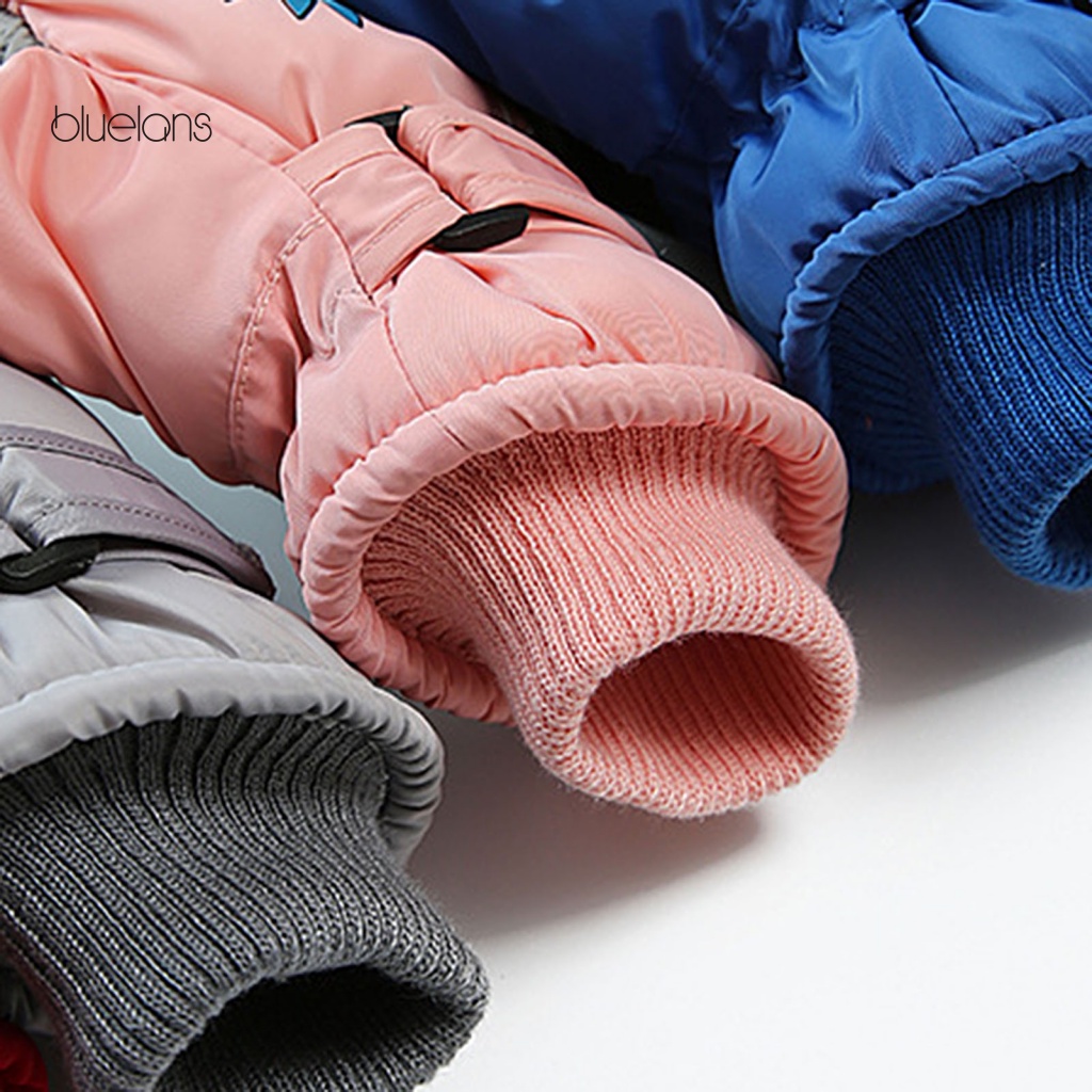 Găng Tay Đạp Xe Mềm Mại Ấm Áp Chống Gió In Họa Tiết Khủng Long Hoạt Hình Cho Bé