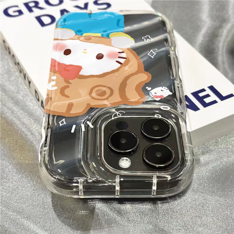 Ốp Điện Thoại Dẻo Họa Tiết Hoạt Hình Kitty Dễ Thương Chống Sốc Cho iPhone12 14Promax 78Plus 1311